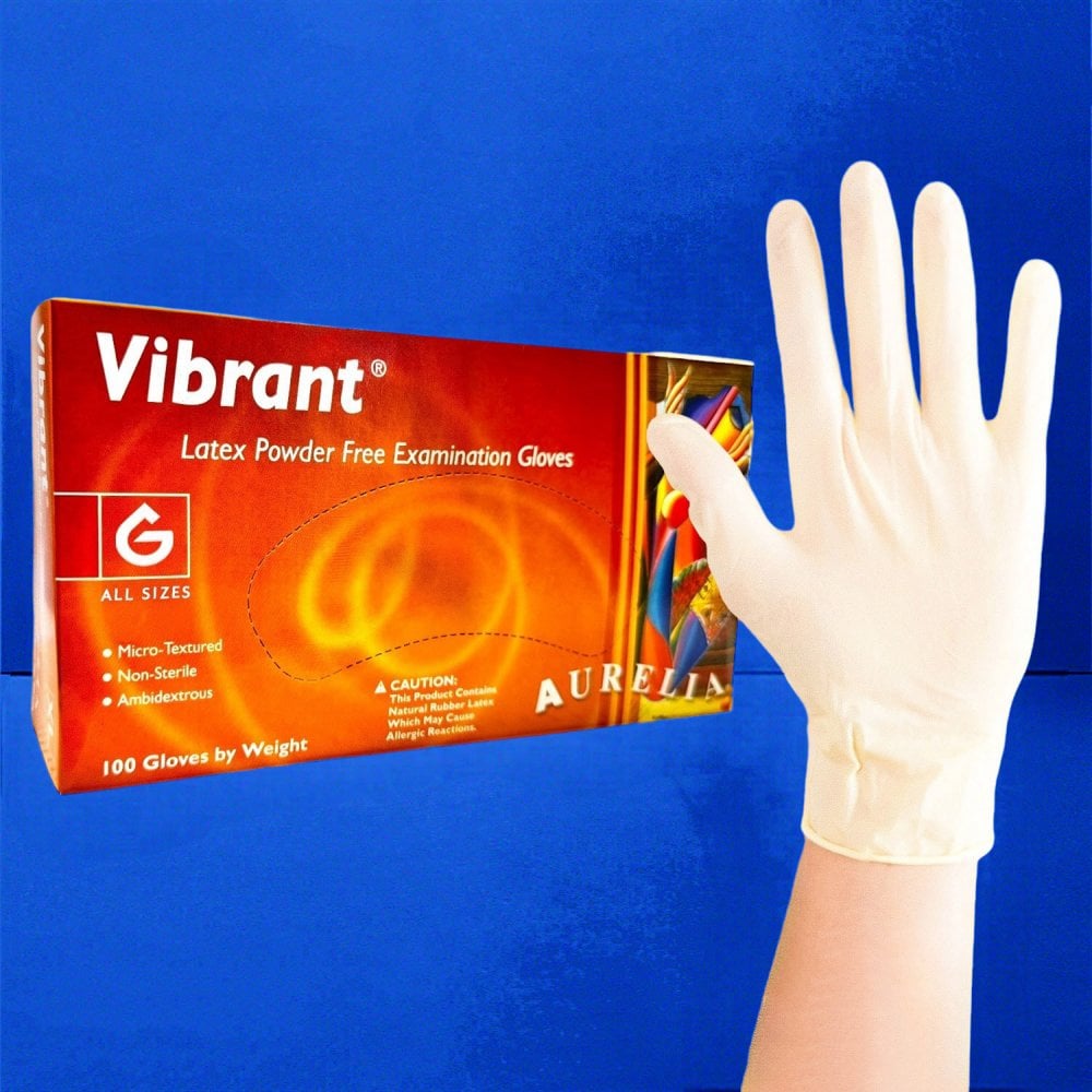 Vibrant - Latex Gloves - Powder Free