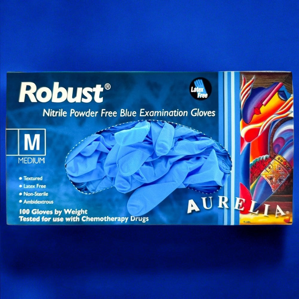Robust - Blue Nitrile Gloves - Powder Free