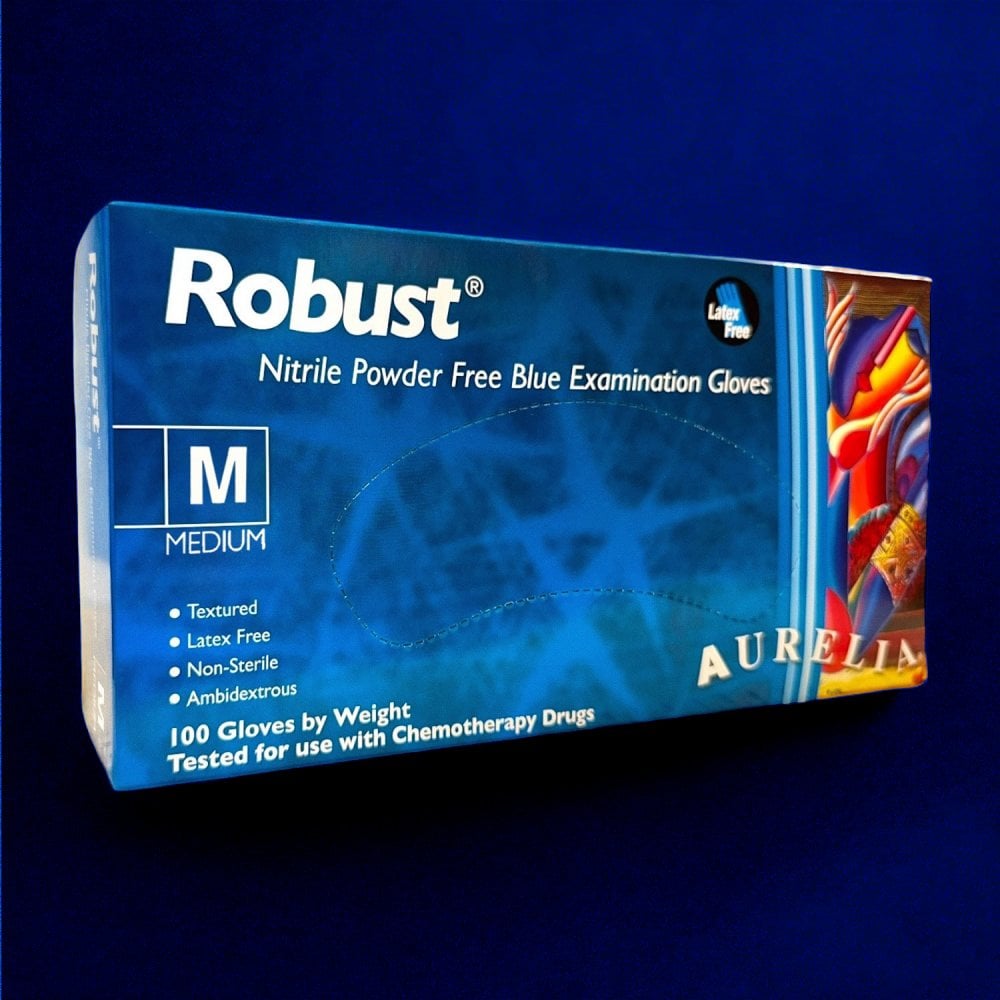 Robust - Blue Nitrile Gloves - Powder Free