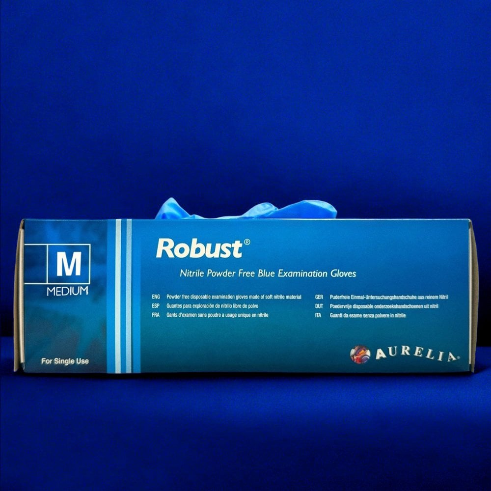 Robust - Blue Nitrile Gloves - Powder Free