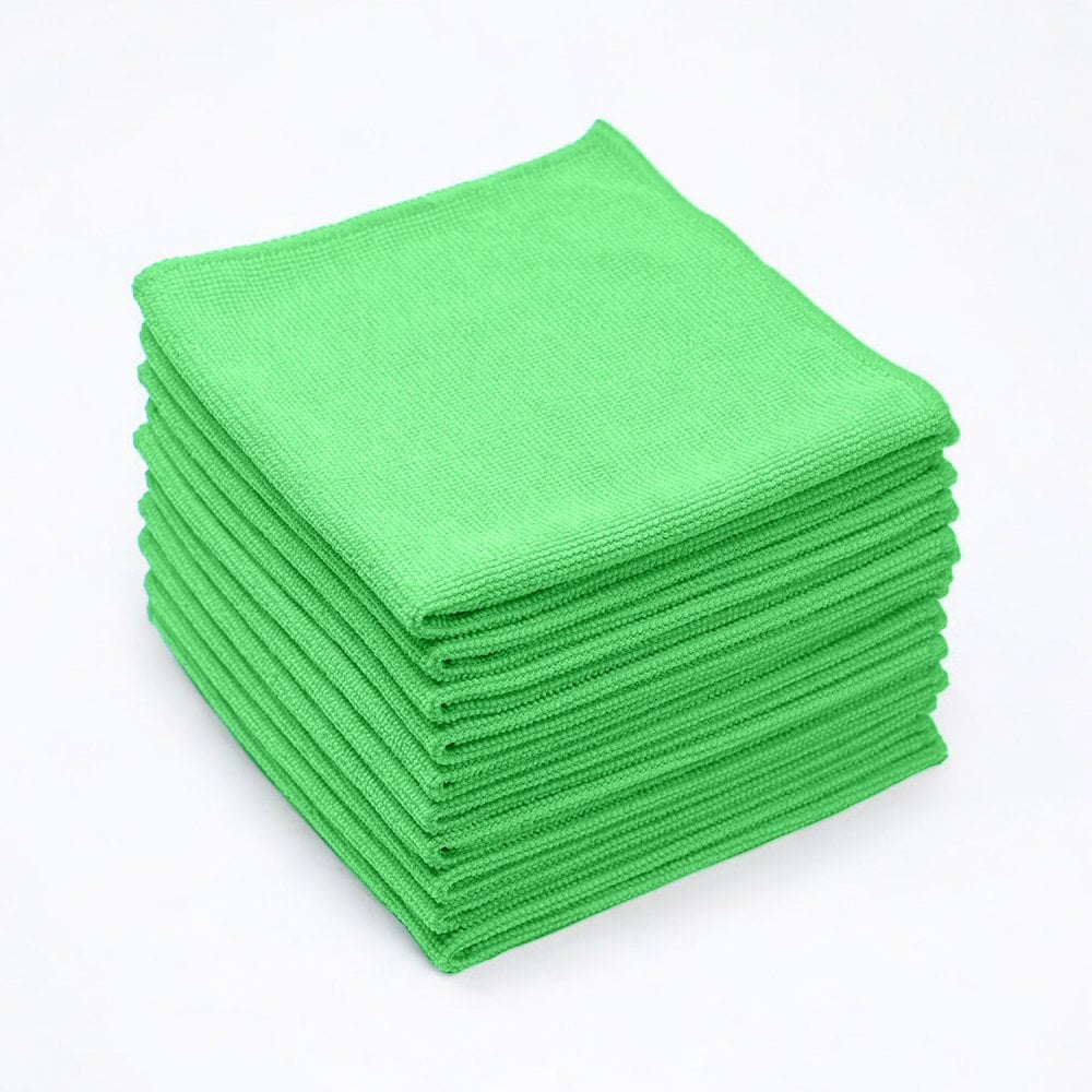 Light Duty Green Microfibre Cloths