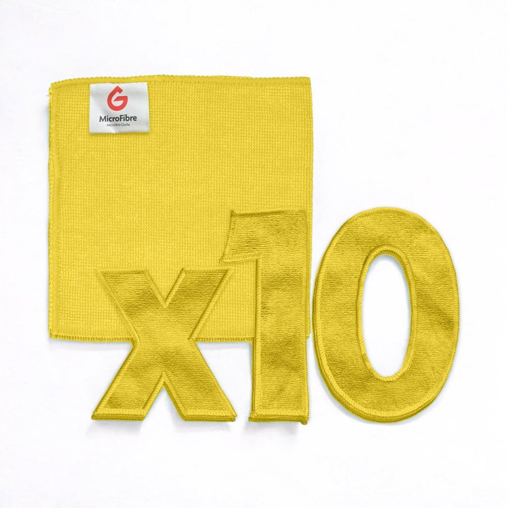 Light Duty Microfibre Cloths - Yellow