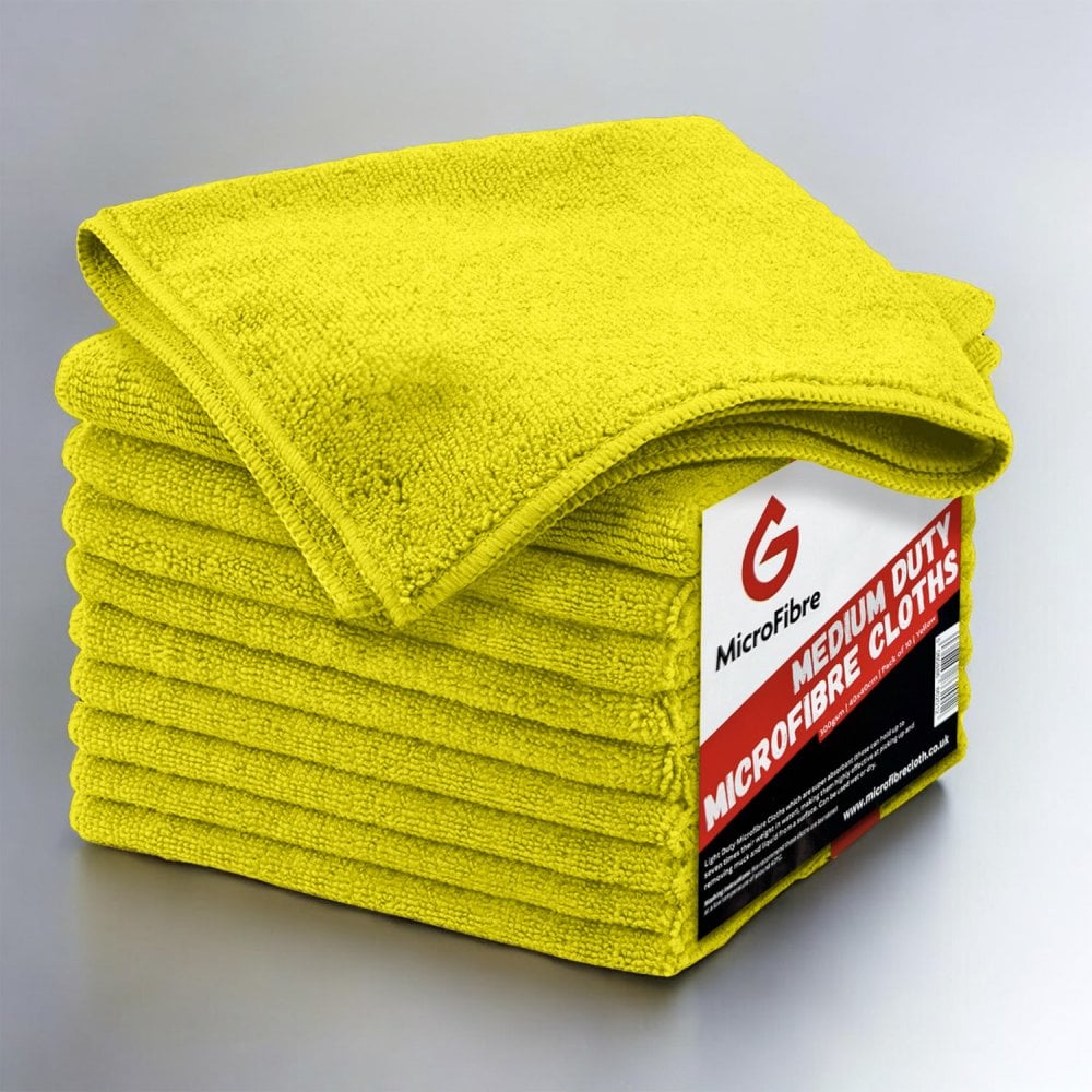 Medium Duty Microfibre Cloths - Yellow