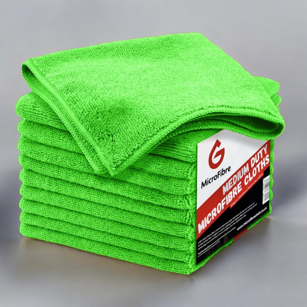 Medium Duty Microfibre Cloths - Green