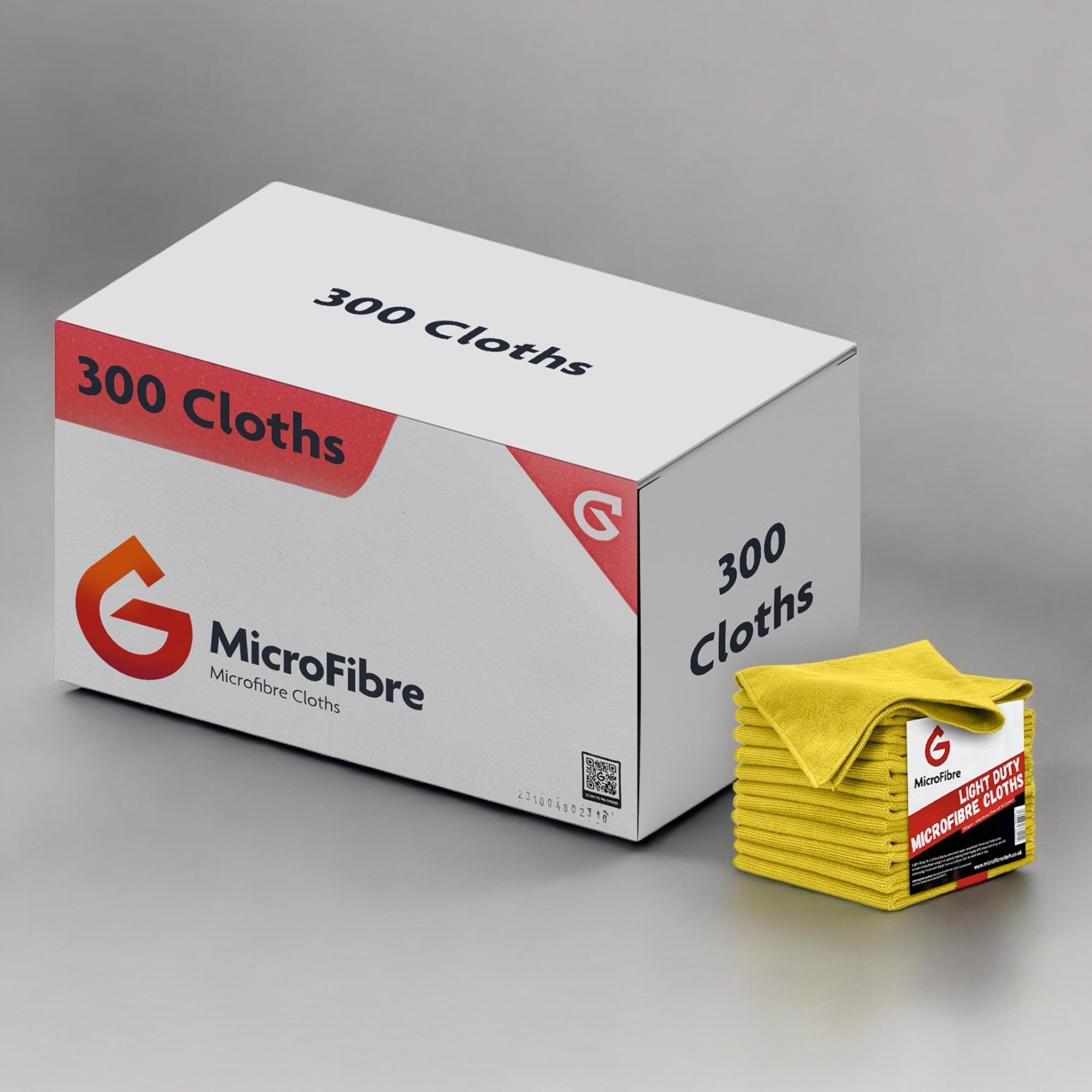 Light Duty Microfibre Cloths - Yellow - 300 Cloths