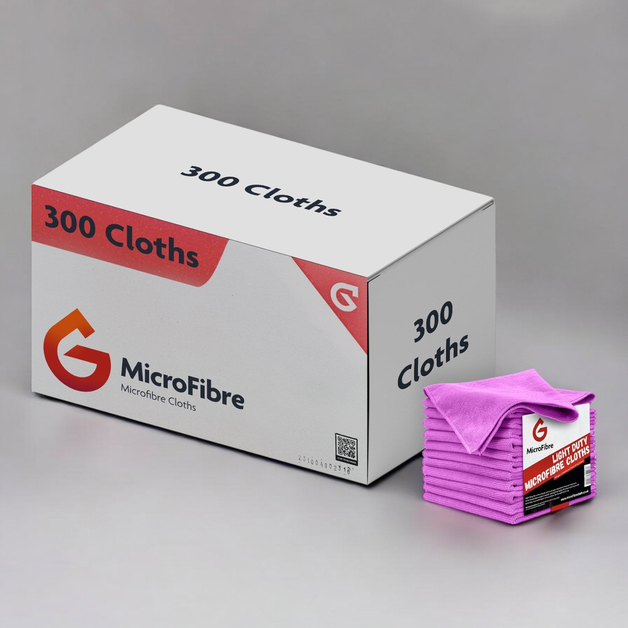Light Duty Microfibre Cloths - Pink X300