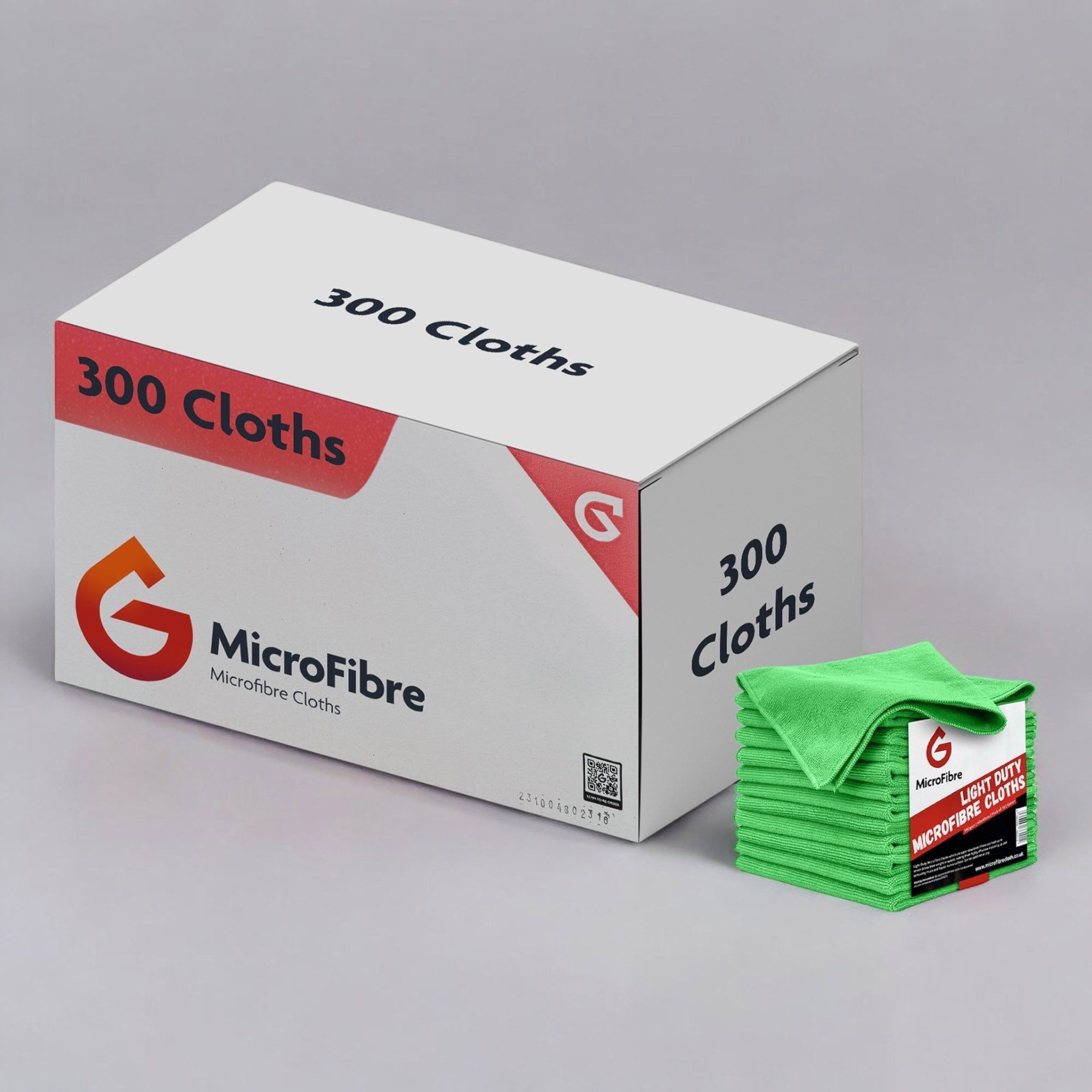 Light Duty Microfibre Cloths - Green X300