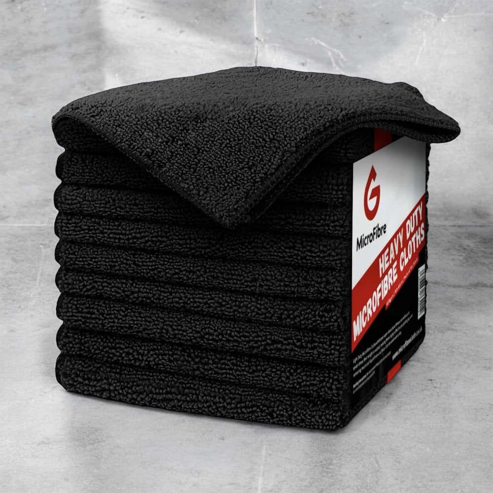 Heavy Duty Microfibre Cloths - Black