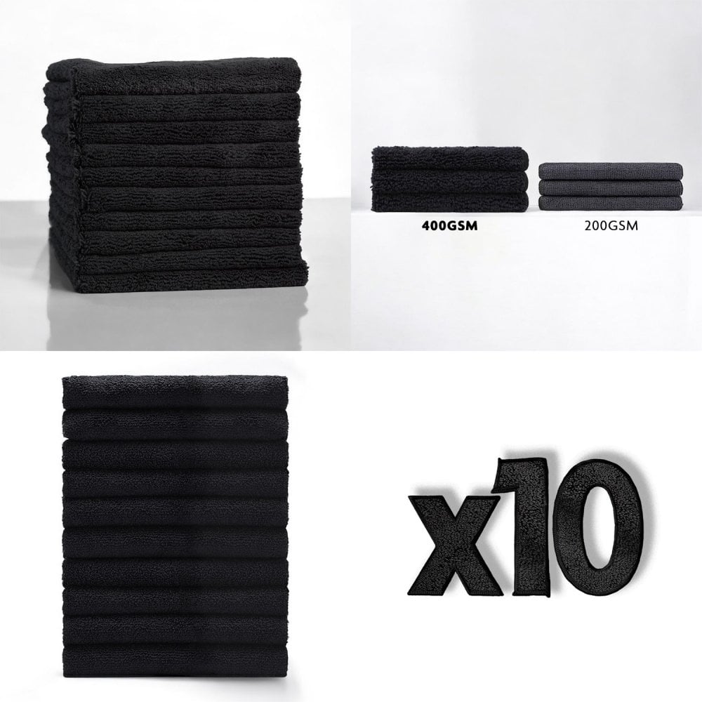 Heavy Duty Microfibre Cloths - Black
