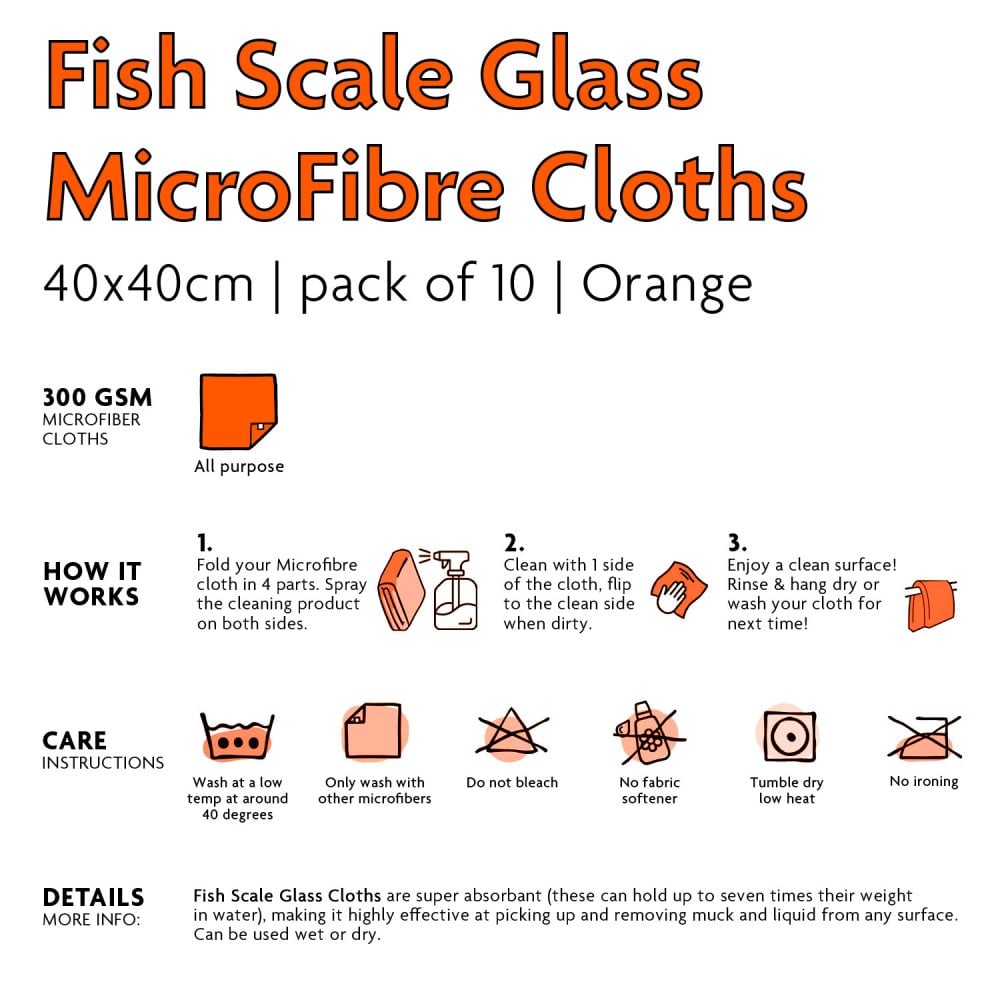 Fish Scale Cloths - Orange