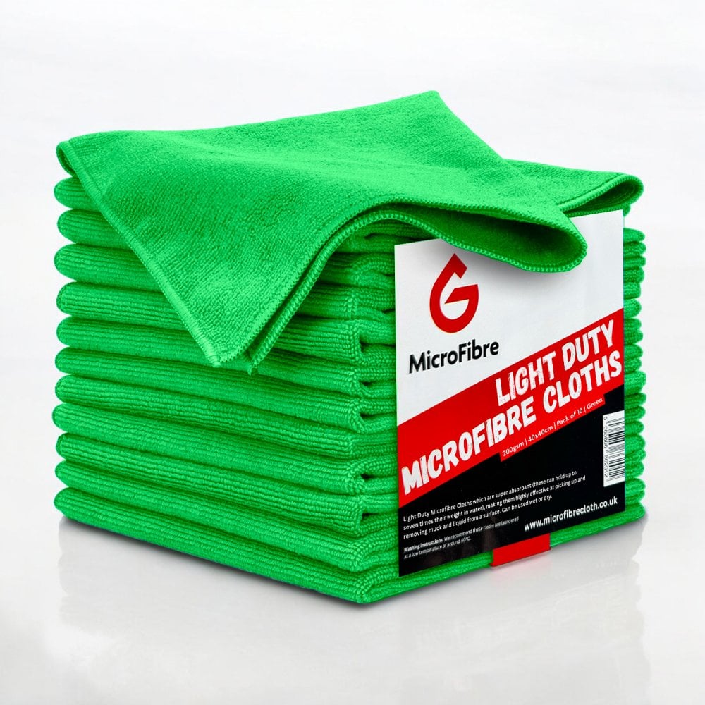 Light Duty Green Microfibre Cloths
