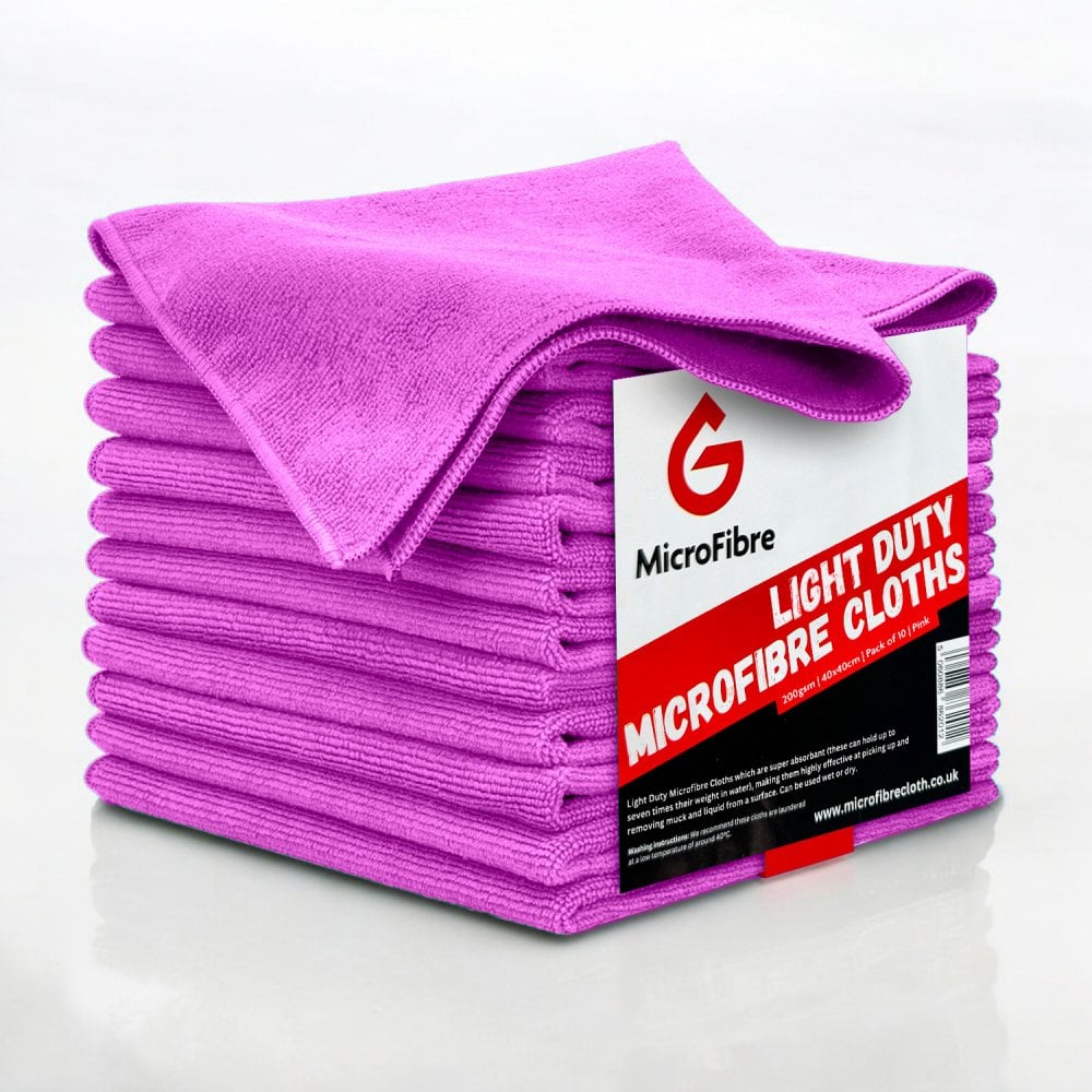 Light Duty Microfibre Cloths - Pink