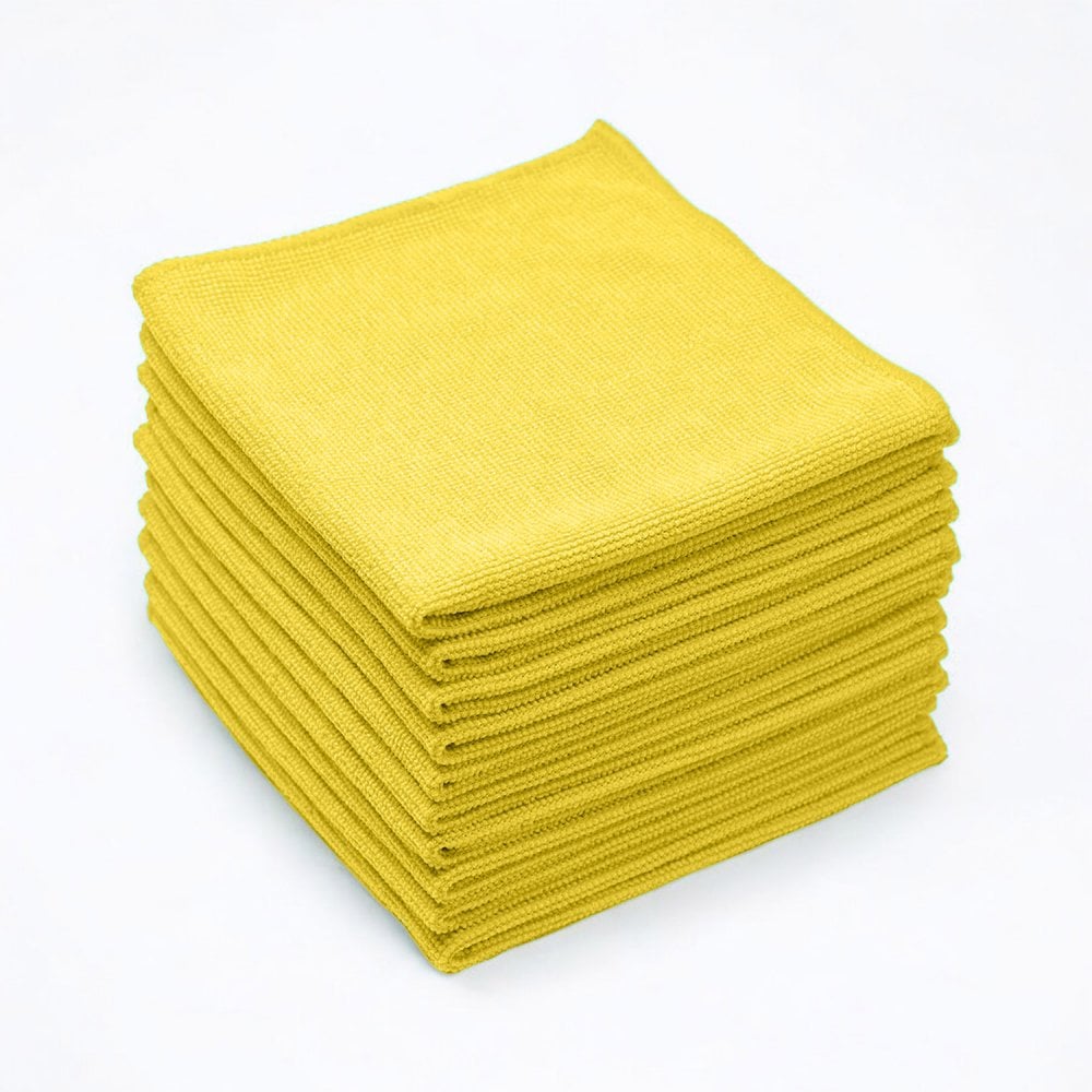 Light Duty Microfibre Cloths - Yellow - 300 Cloths