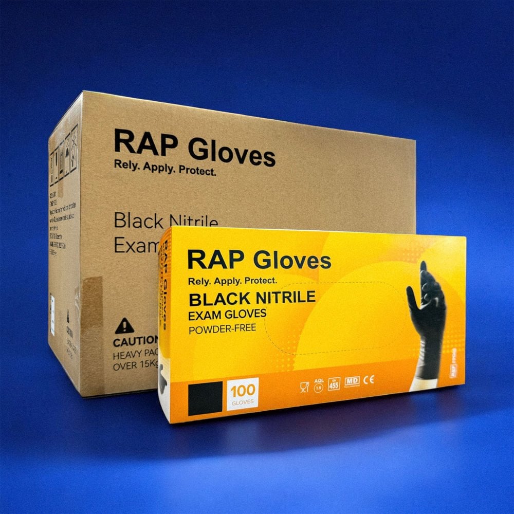 Black Nitrile Gloves - Powder Free