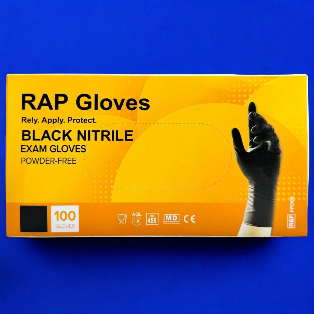 Black Nitrile Gloves - Powder Free