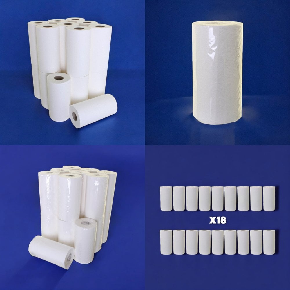 10" Wiper Rolls - 2 Ply Luxury - White