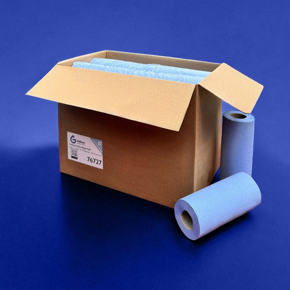 10" Wiper Rolls - Embossed - Blue