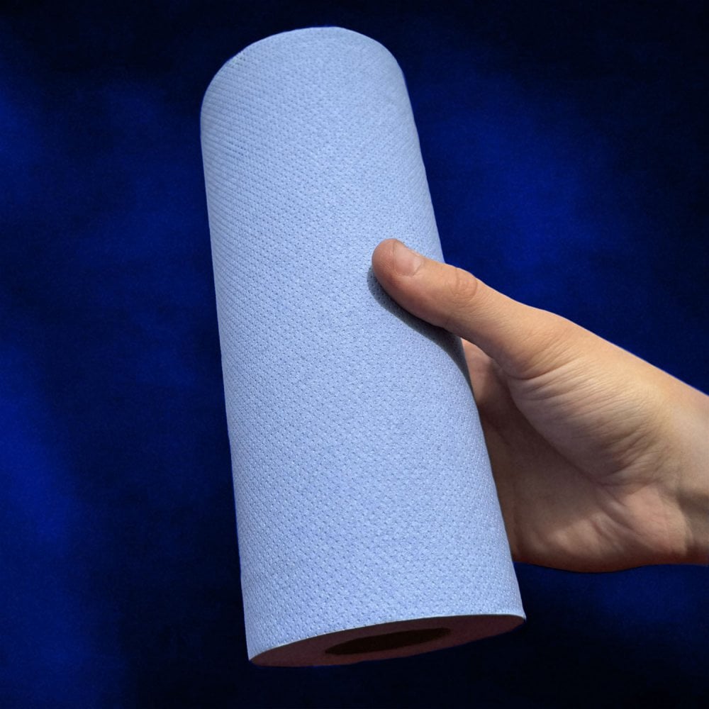 10" Wiper Rolls - Embossed - Blue