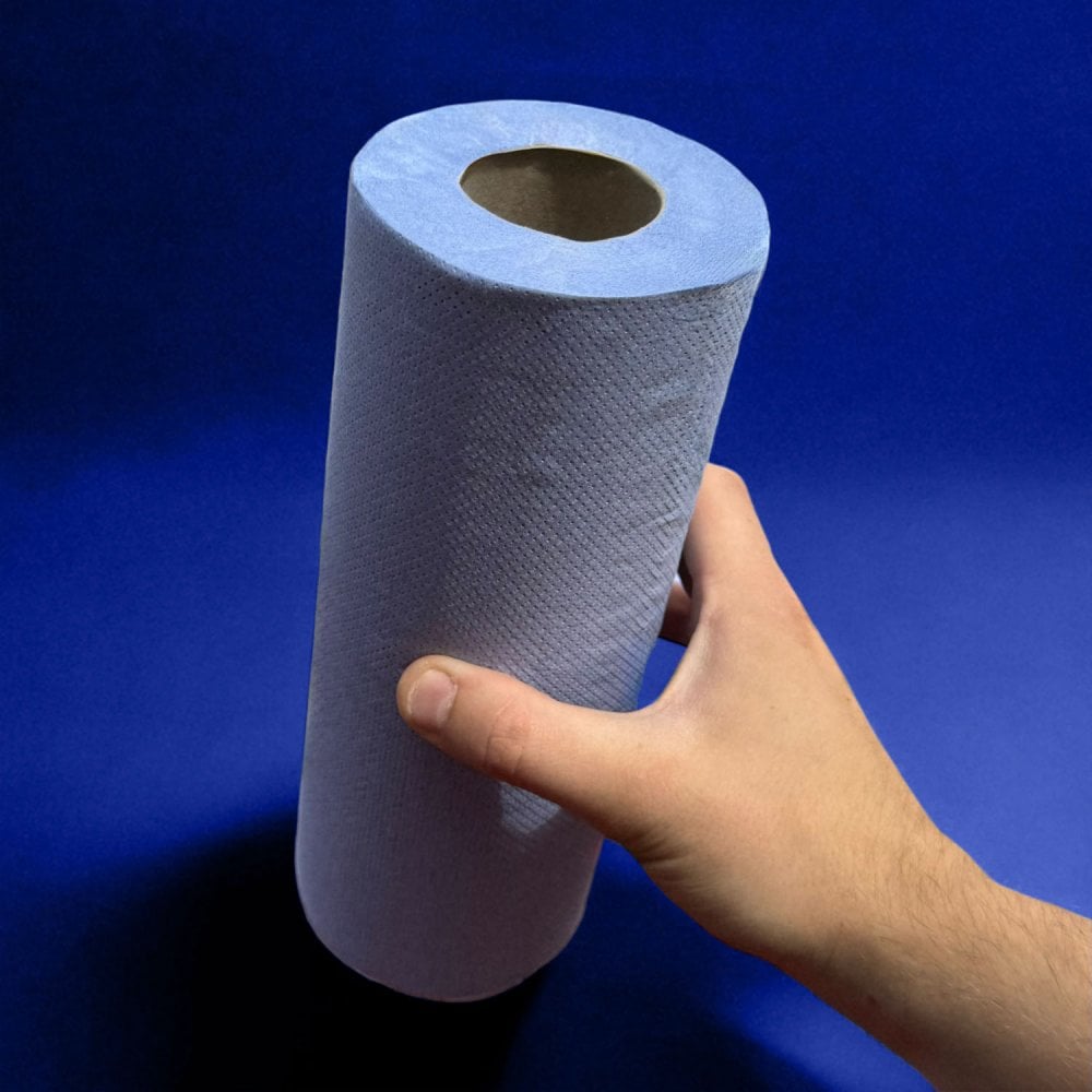 10" Wiper Rolls - Embossed - Blue