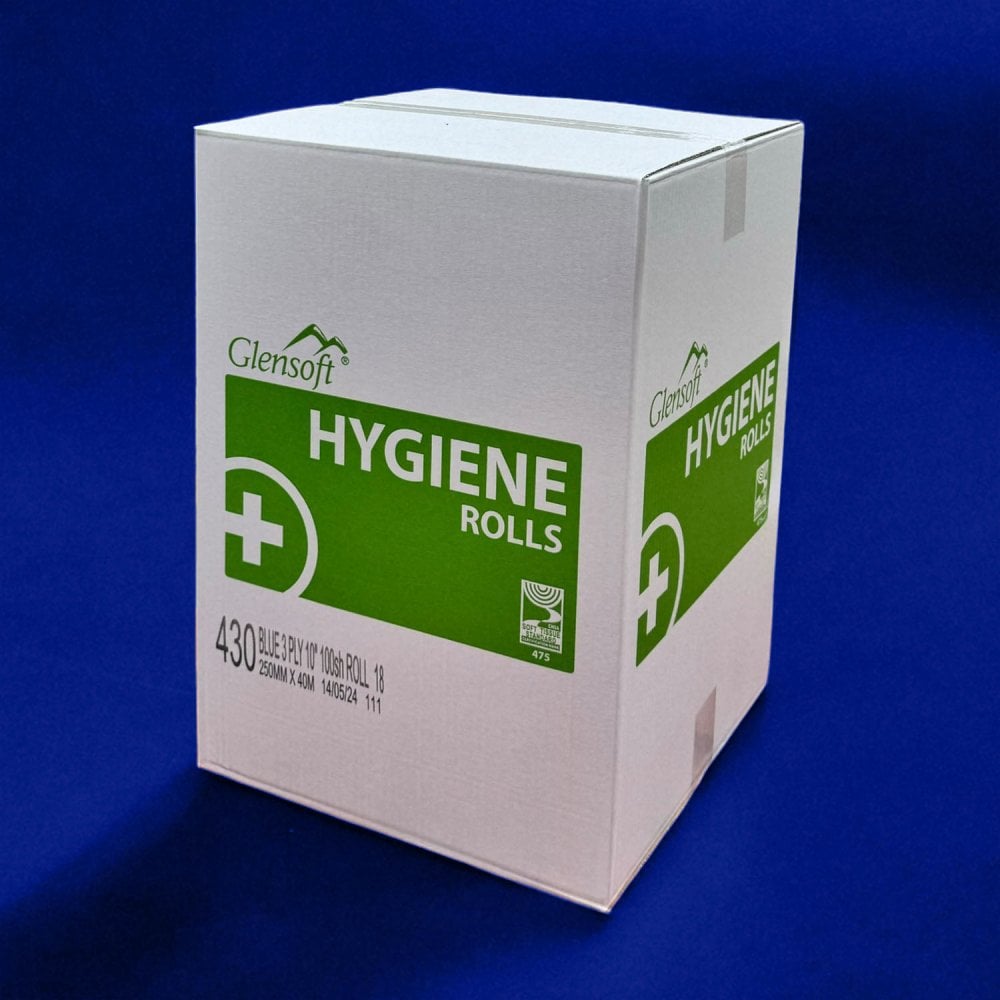 10" Wiper Rolls - 3 Ply - Blue