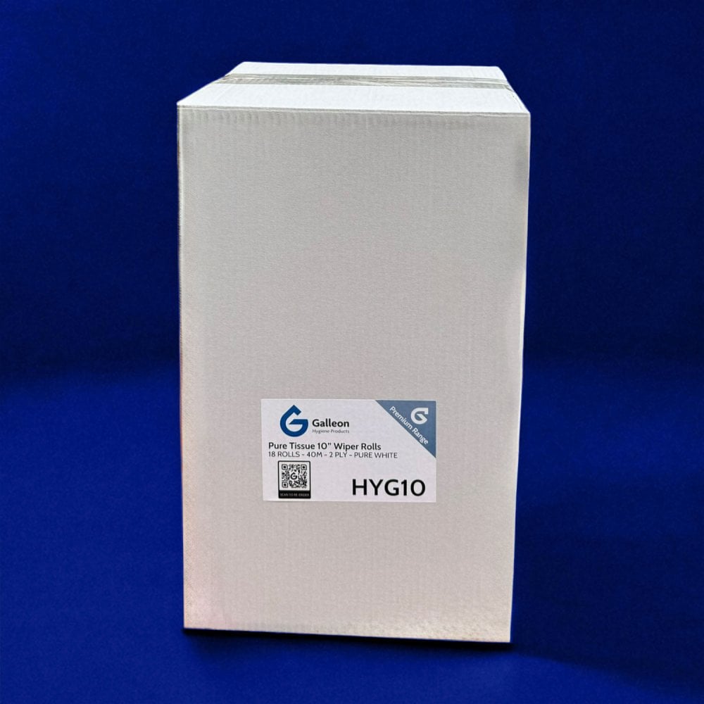 10 Inch Wiper Roll - 2 Ply - White