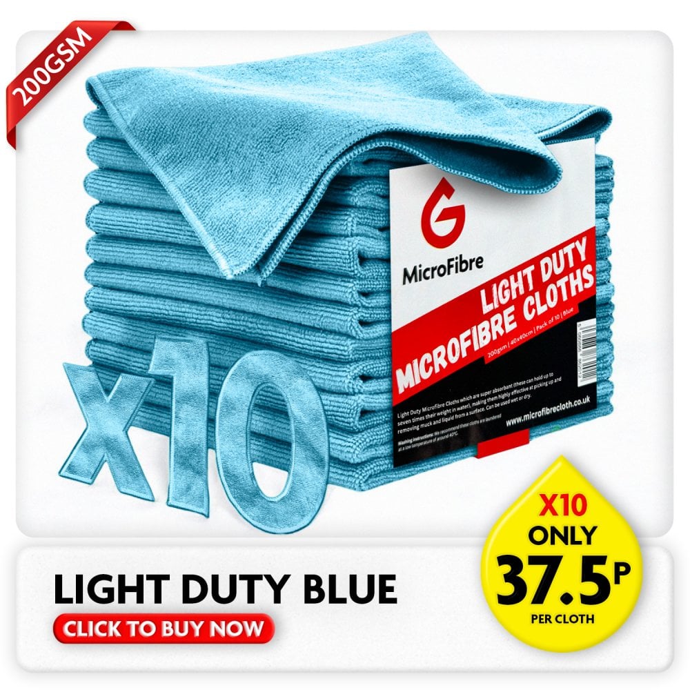 Light Duty Microfibre Cloths - Blue