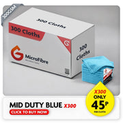 Medium Duty Microfibre Cloths - Blue X300