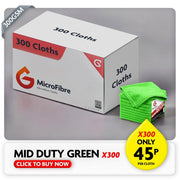 Medium Duty Microfibre Cloths - Green X300