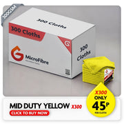 Medium Duty Microfibre Cloths - Yellow X300