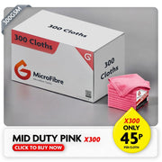 Medium Duty Microfibre Cloths - Pink X300