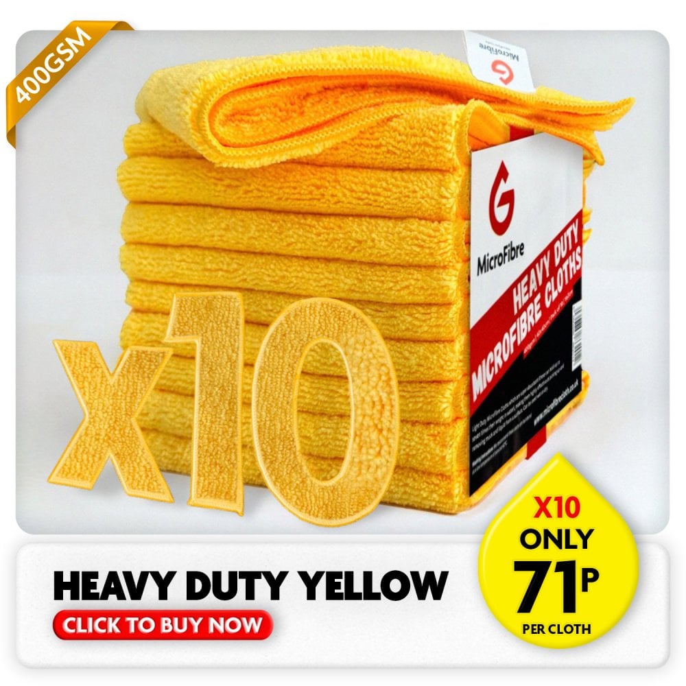 Heavy Duty Microfibre Cloths - Yellow
