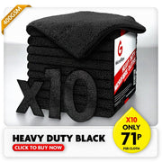 Heavy Duty Microfibre Cloths - Black