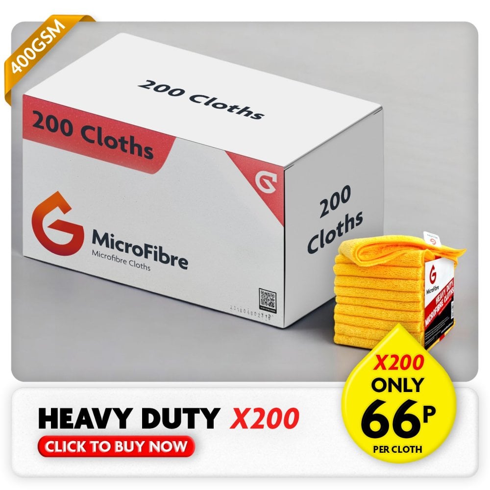 Heavy Duty Microfibre Cloths - Yellow X200