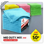 Medium Duty Microfibre Cloths - Mixed Colours
