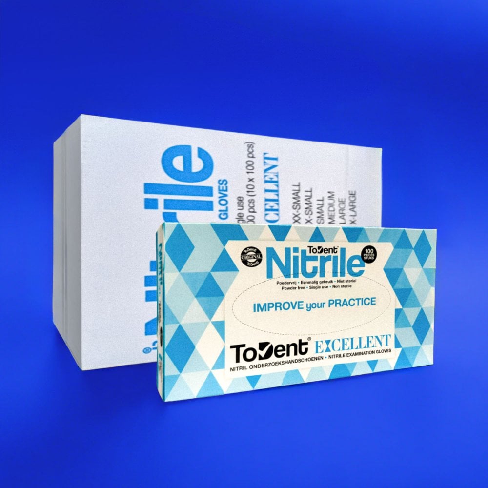 Blue Nitrile Gloves - Powder Free