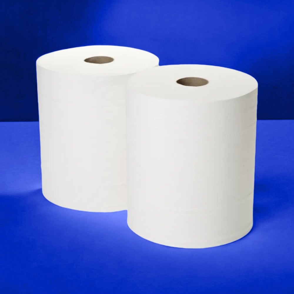 Forecourt Rolls - 2 Ply - White - Twin Pack
