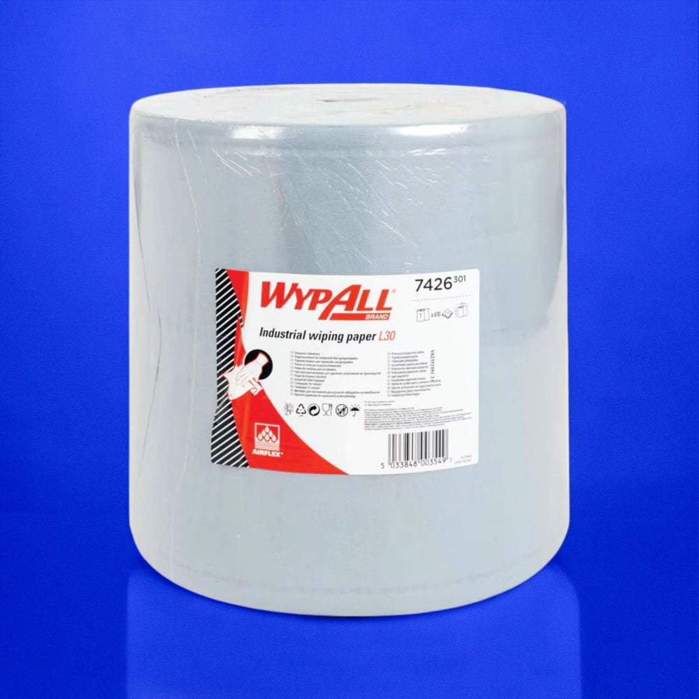 L30 Ultra + Large Wiper Roll - 3 Ply - Blue
