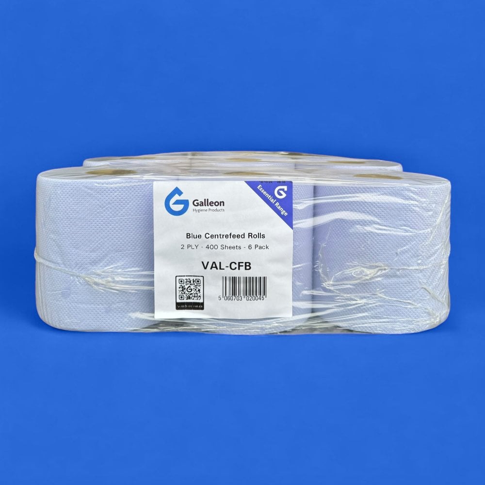 Bundle Offer: Value 2 Ply Blue Centrefeed Rolls | 6 Cases