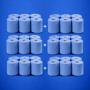 Bundle Offer: 150m 2 Ply Blue Centrefeed Rolls | 6 Cases