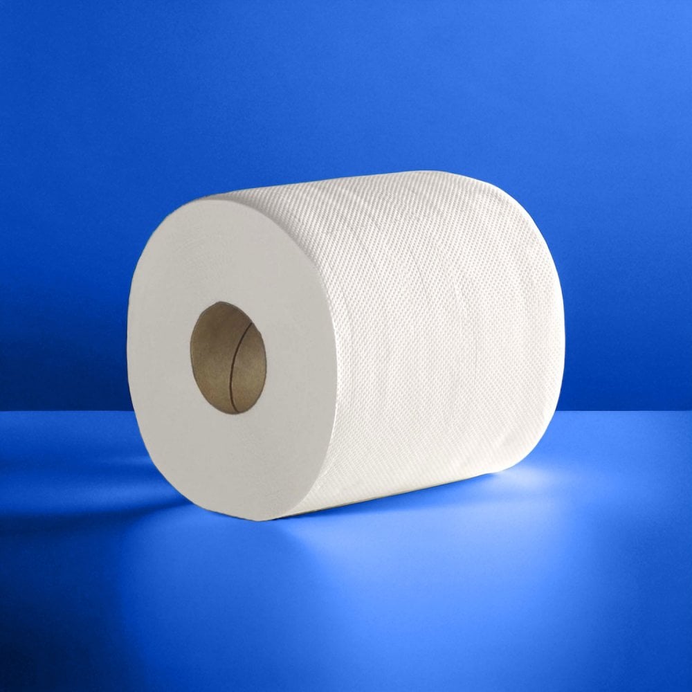 Embossed 2 Ply White Centrefeed Rolls
