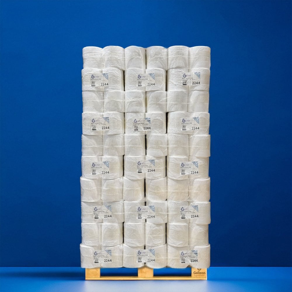 2 Ply White Centrefeed Rolls - Pallet | 84 Cases