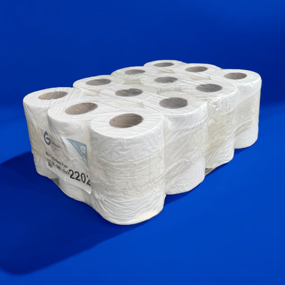2 Ply White Mini Centrefeed Rolls