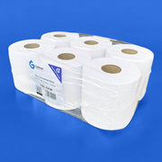Embossed 2 Ply White Centrefeed Rolls