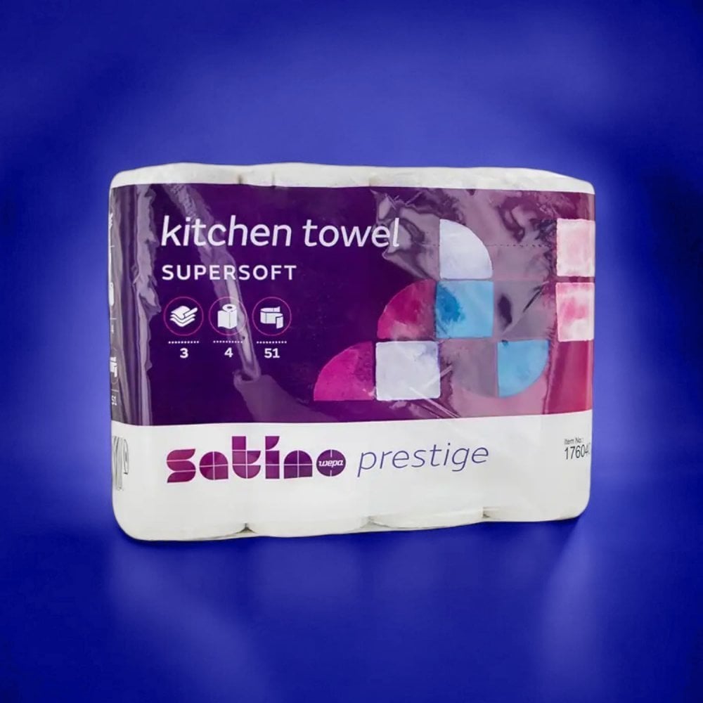 Prestige Premium Kitchen Rolls - 3 Ply x 32 Rolls | 2 Cases