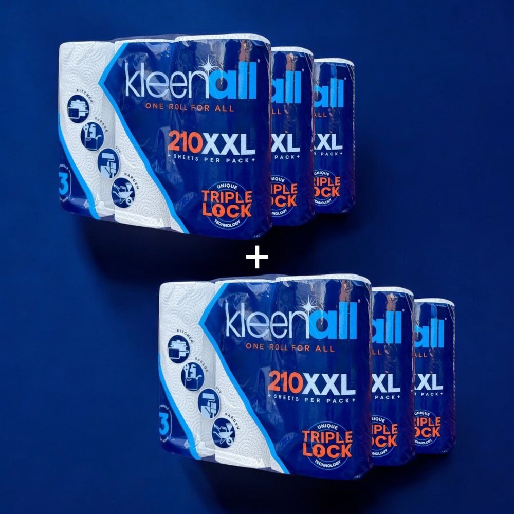 Kleenall Kitchen Rolls - 3 Ply x 12 Rolls | 2 Cases