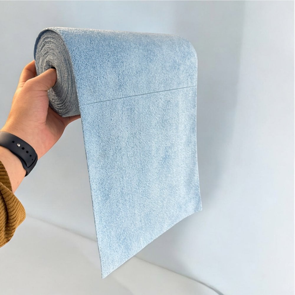 Microfibre Cloths On A Roll - Blue