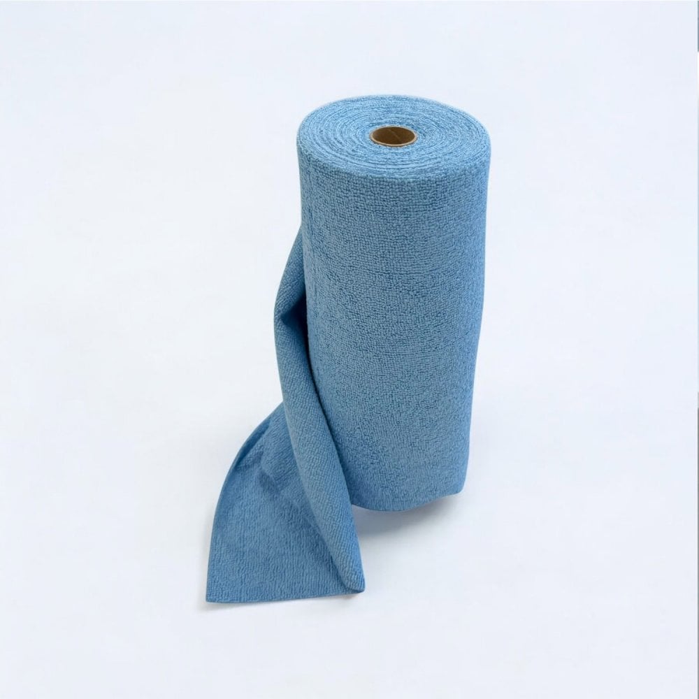 Microfibre Cloths On A Roll - Blue Colour - 6 Rolls