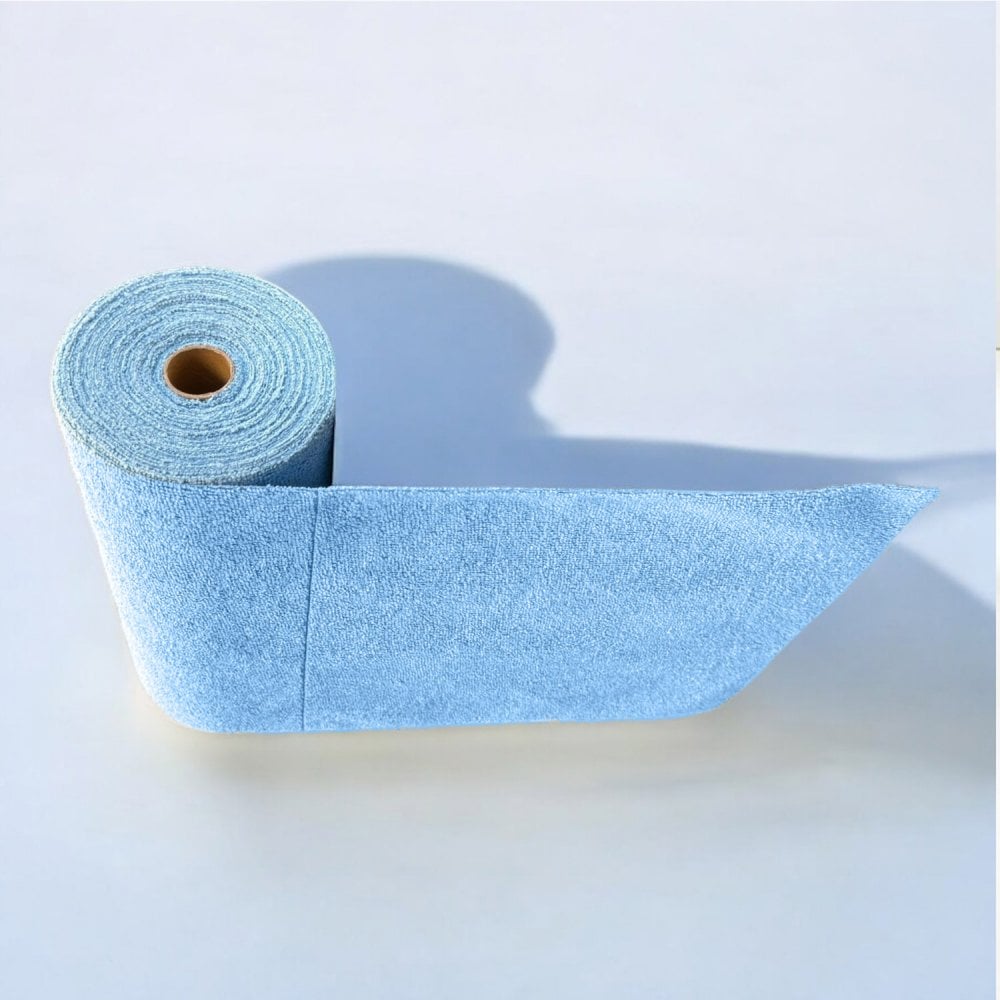 Microfibre Cloths On A Roll - Blue Colour - 6 Rolls