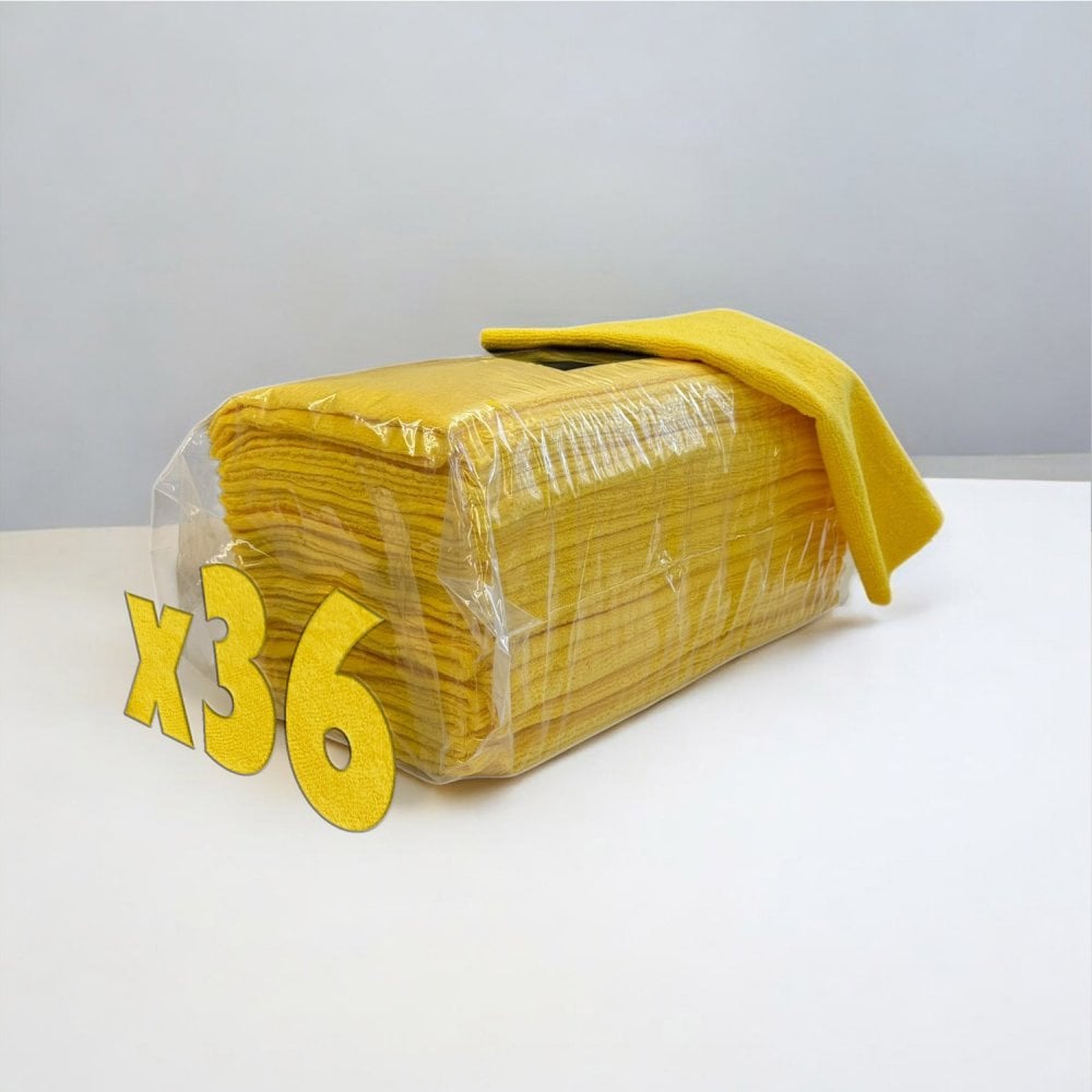 Ultra Edgeless Premium Microfibre Cloth - Yellow