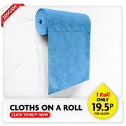 Microfibre Cloths On A Roll - Blue